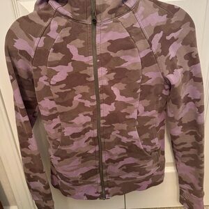 Lululemon Athletica Pink Camouflage Zip-Up Jacket